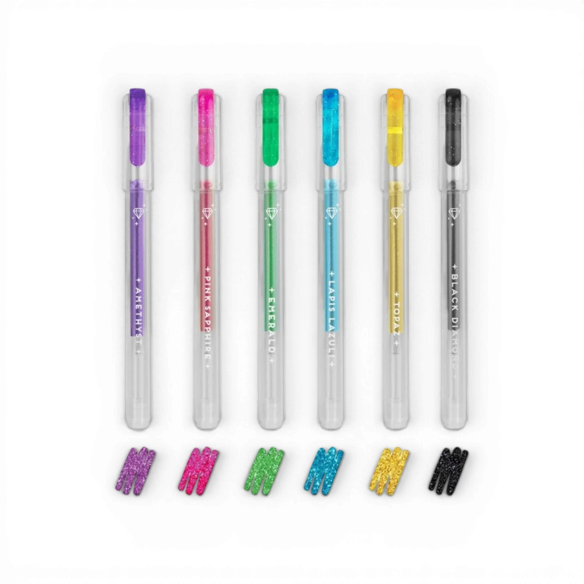 Mini Stylos Gel Pailletés – Legami – Set papeterie