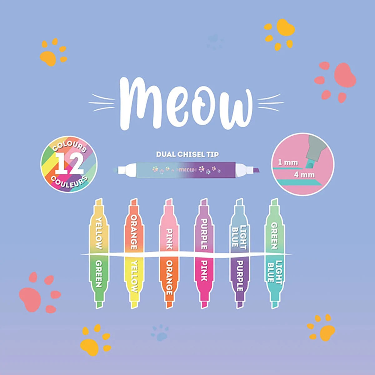Chaton Meow – Legami – Surligneurs double pointe