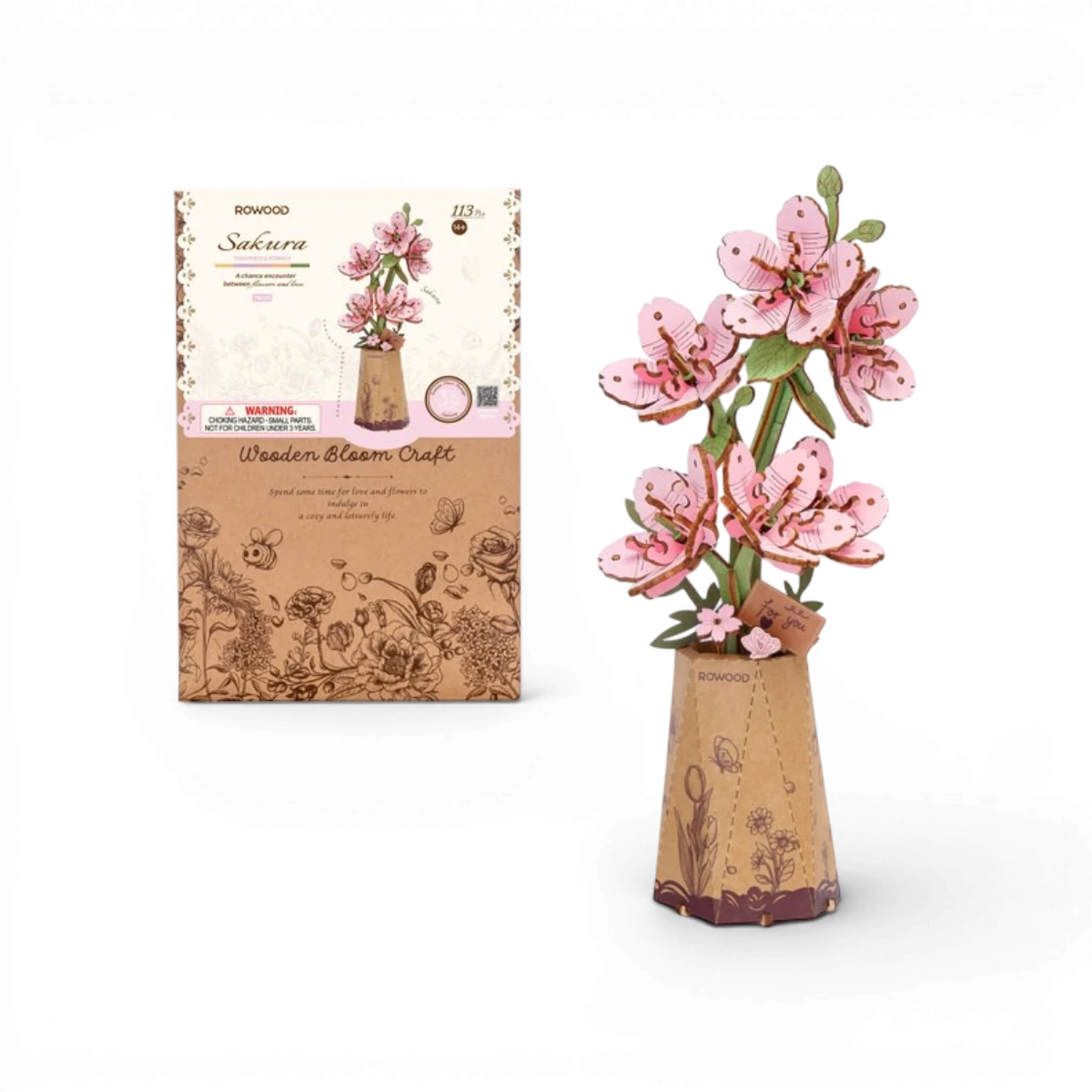 Fleurs de Sakura – Maquette en bois (113 pièces)