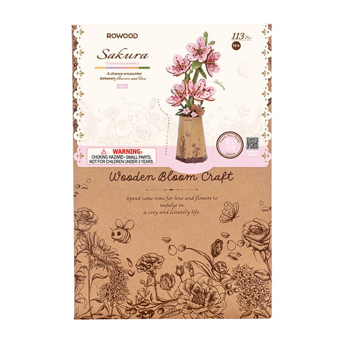 Fleurs de Sakura – Maquette en bois (113 pièces)