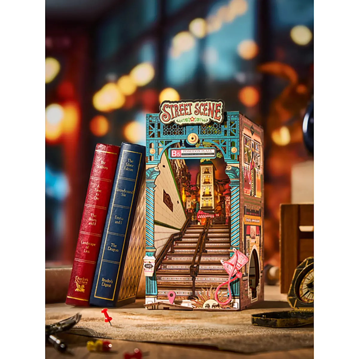 Book Nook Scène de rue – Kit DIY 196 pièces