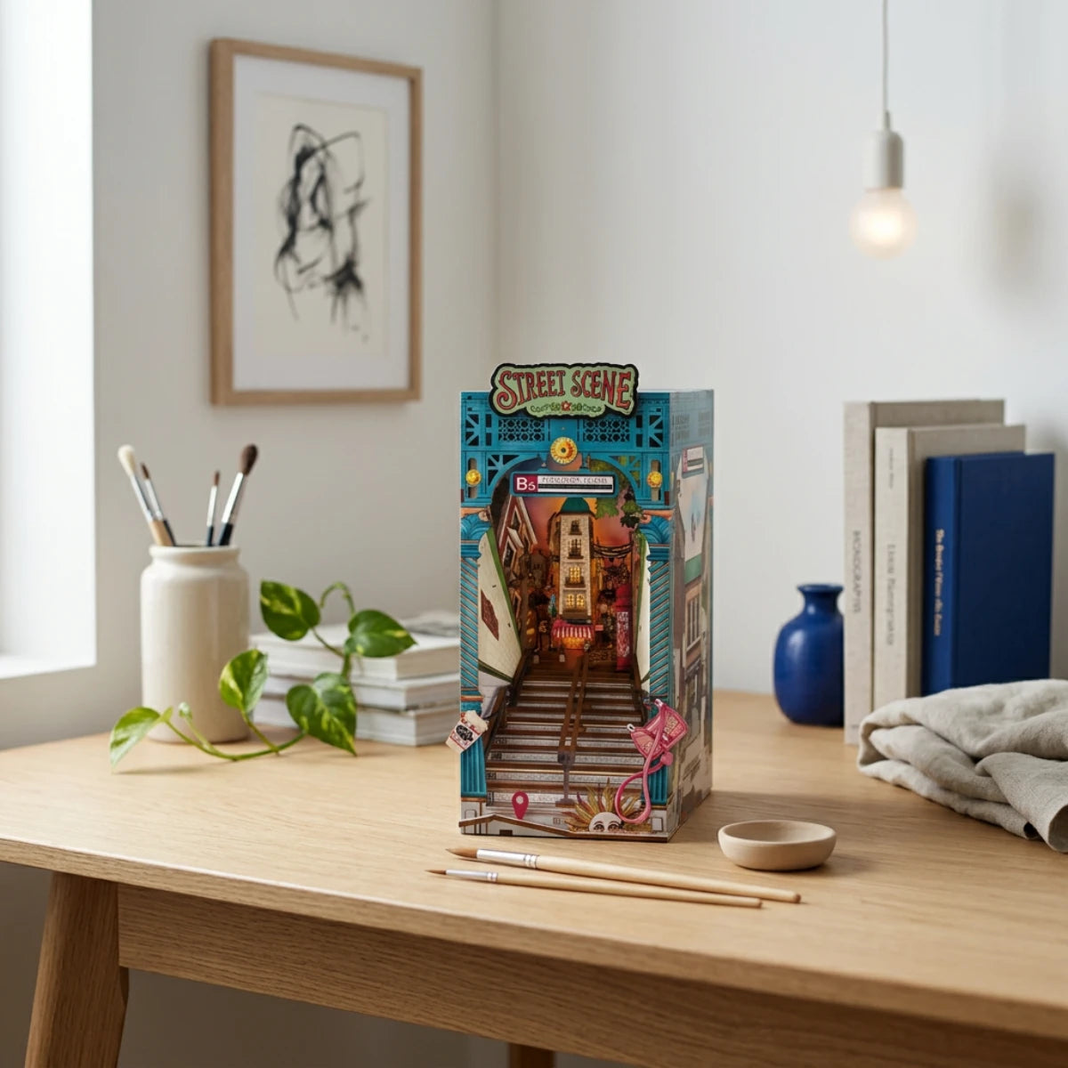 Book Nook Scène de rue – Kit DIY 196 pièces