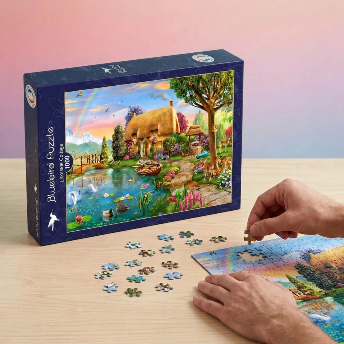 Puzzle Lakeside Cottage 1000 pièces – Bluebird