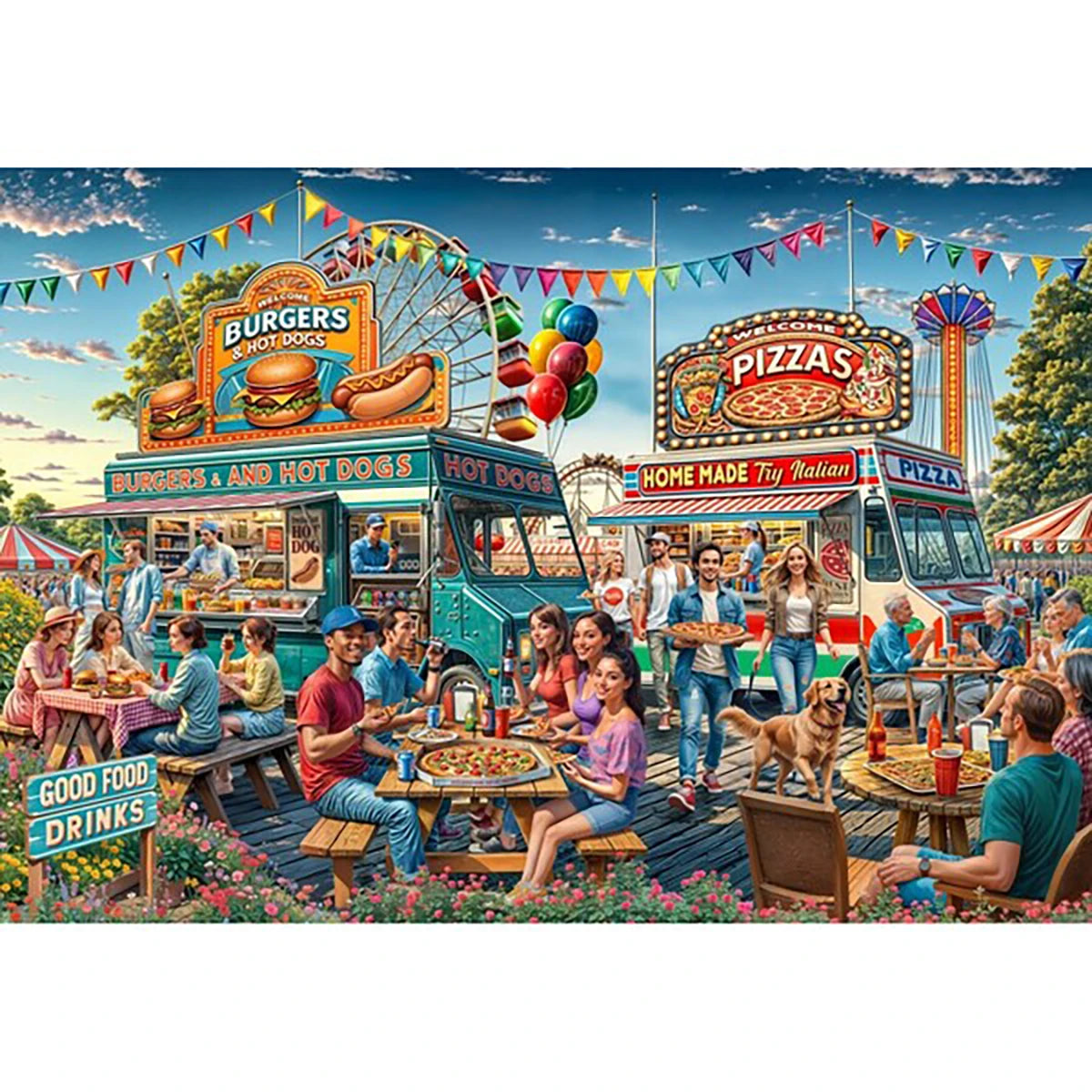 Puzzle Food truck 1000 pièces – Bluebird