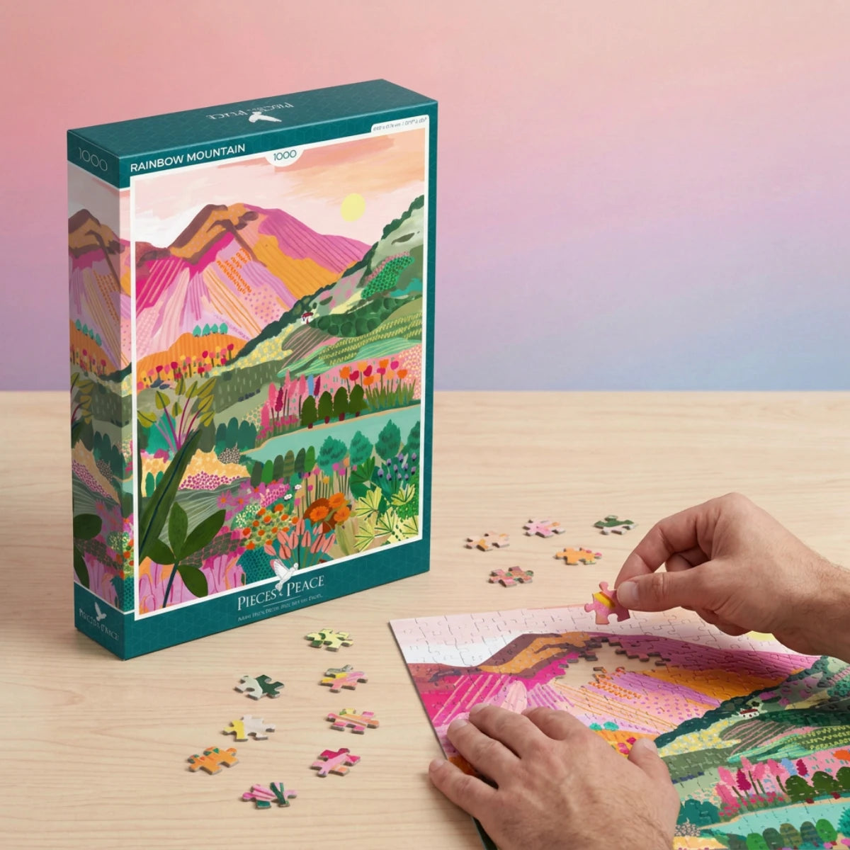 Puzzle Paysage Arc-En-Ciel - 1000 Pièces