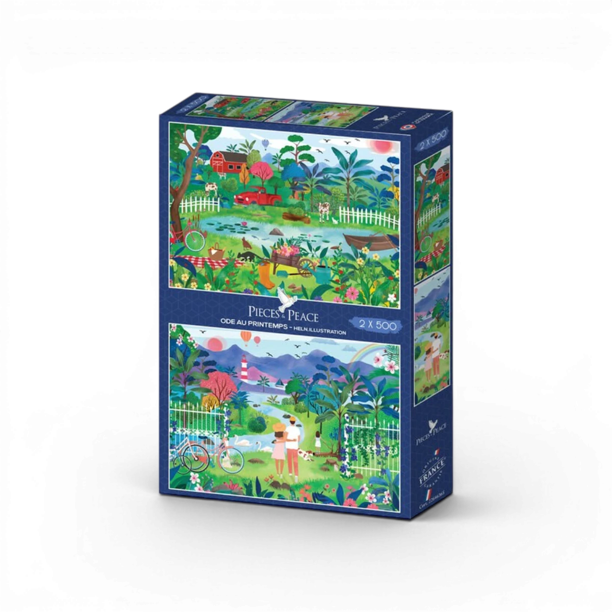 Coffret 2 Puzzles Printemps - 500 Pièces