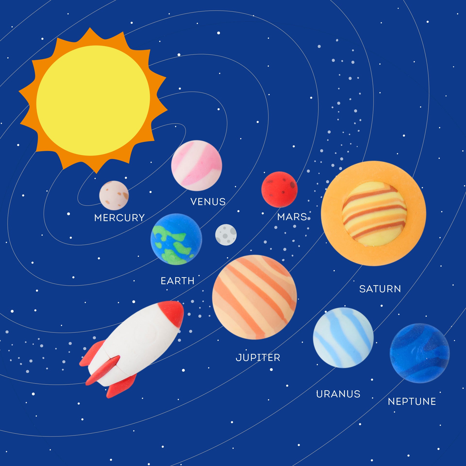 Gommes x9 Système solaire – Legami