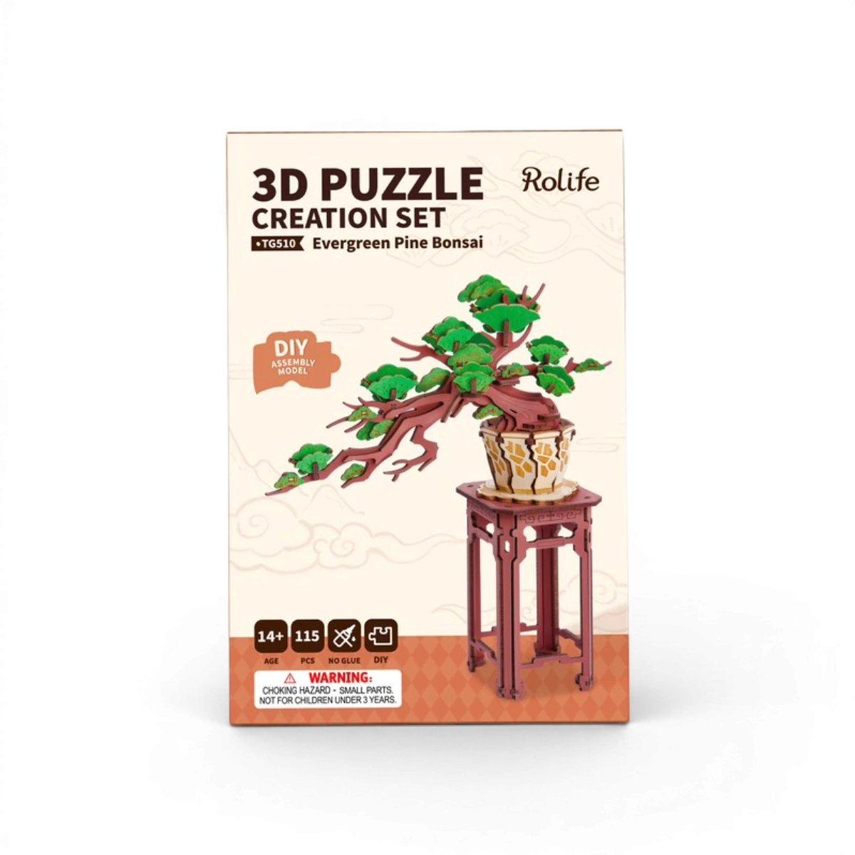 Bonsaï – Puzzle 3D en bois (115 pièces)