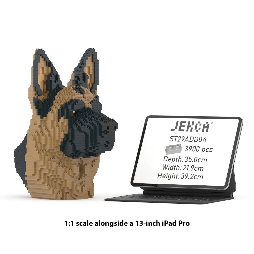 Jeu de construction Jekca - Buste berger allemand (3910 pièces)