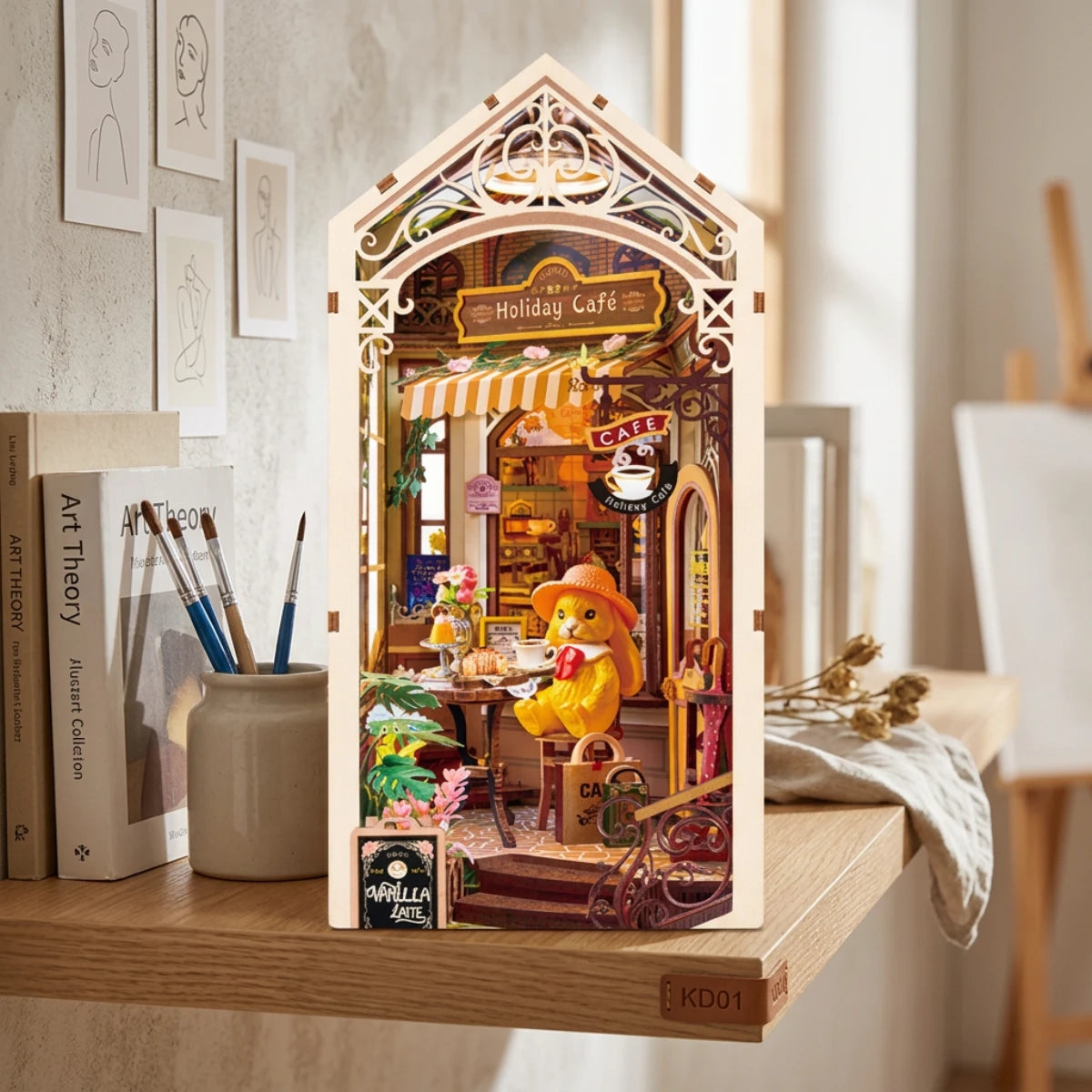 Book Nook Holiday Café – Kit DIY 171 pièces