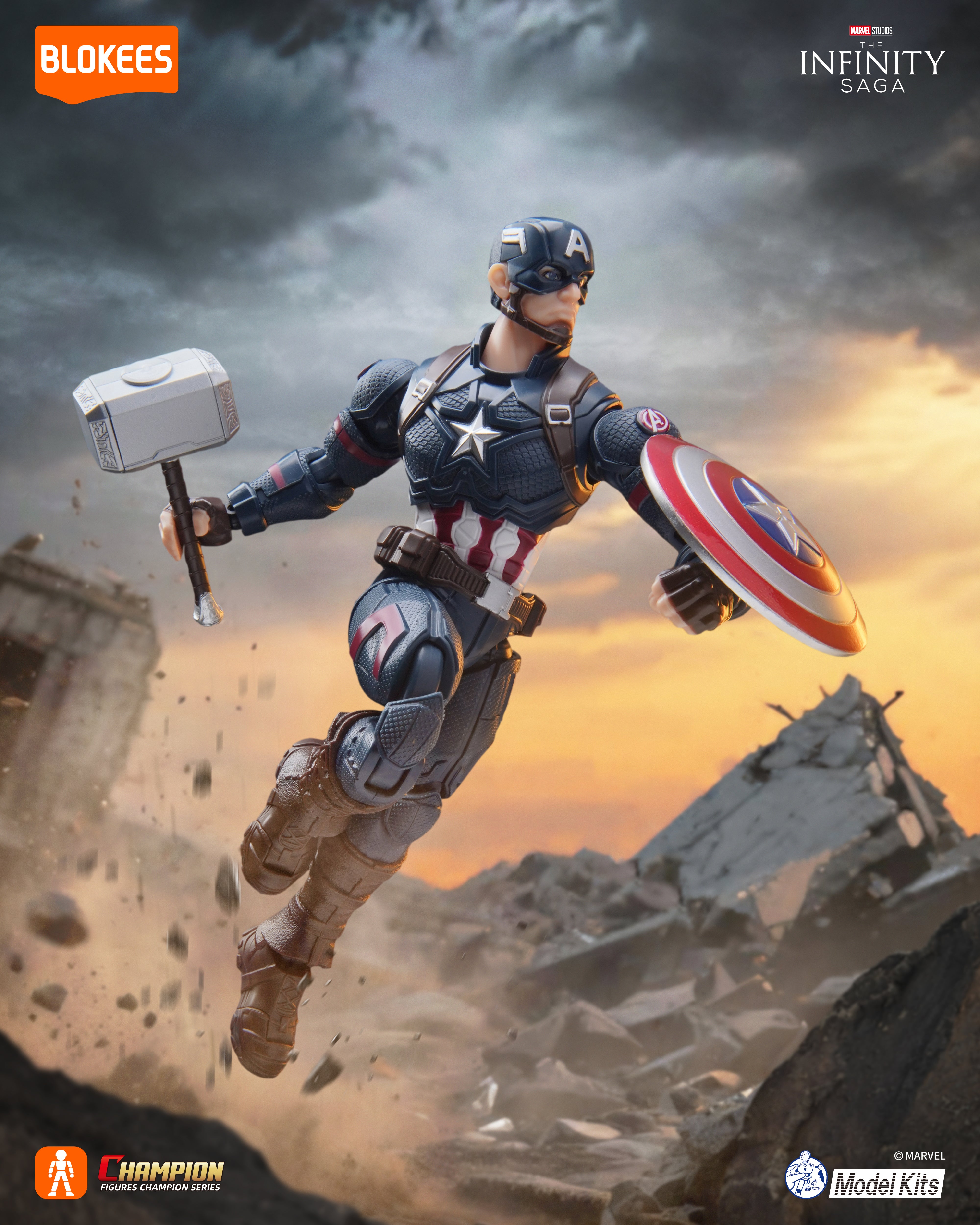Figurine à assembler Marvel - Champion Class 03 Captain America