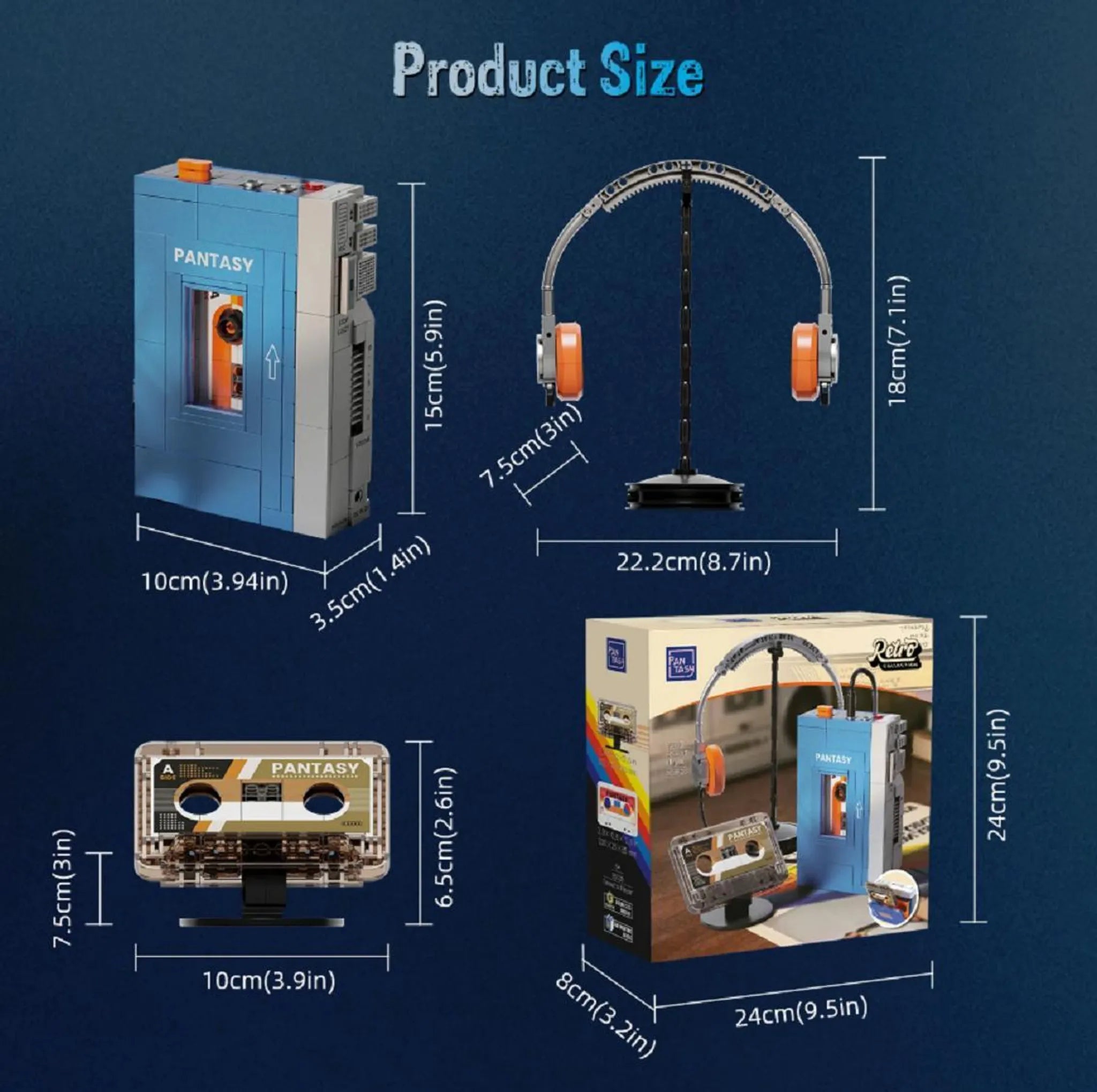 Set de construction Walkman rétro (569 pièces)