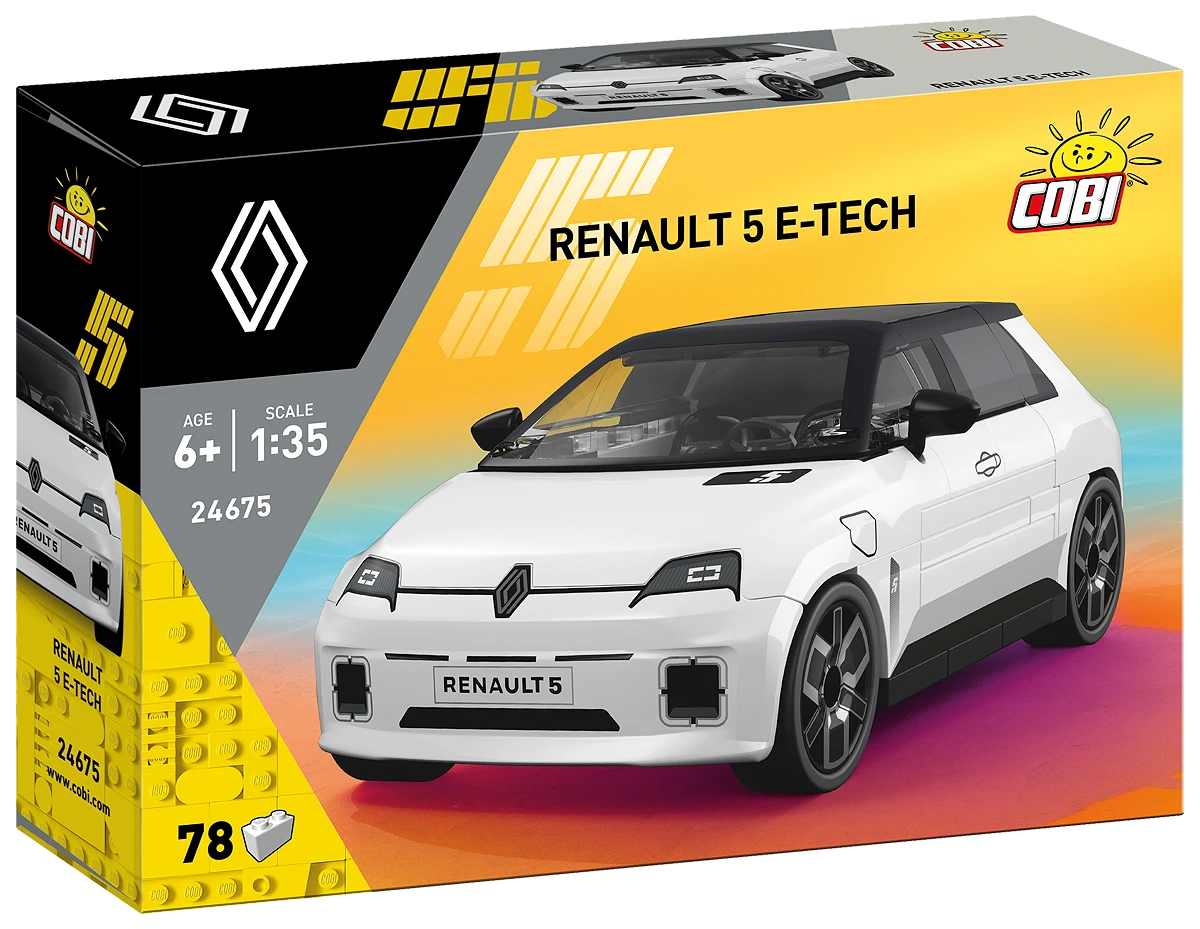 Set de construction Renault 5 E-tech électrique blanche 1/35