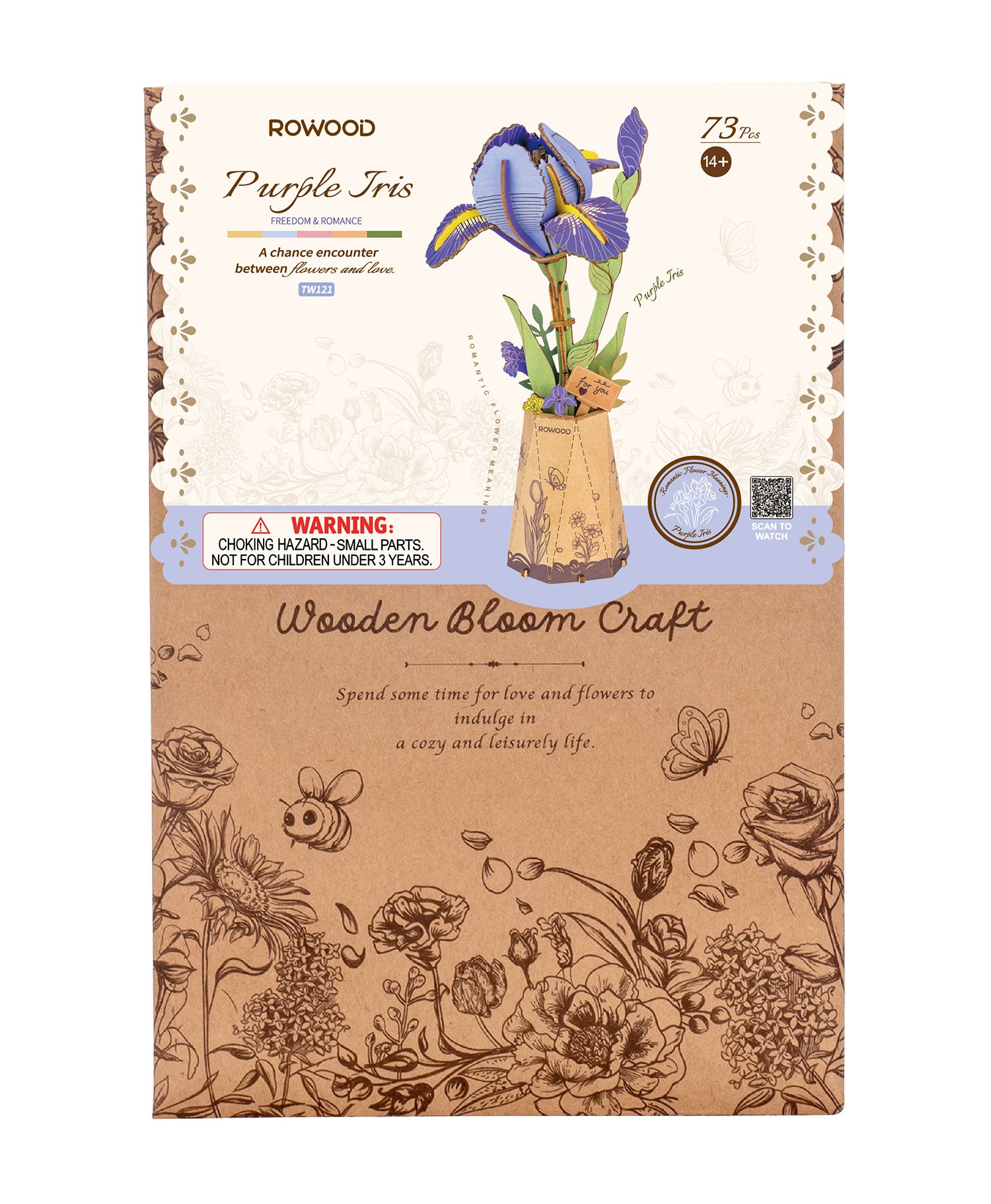 Puzzle 3D Iris violet – 73 pièces