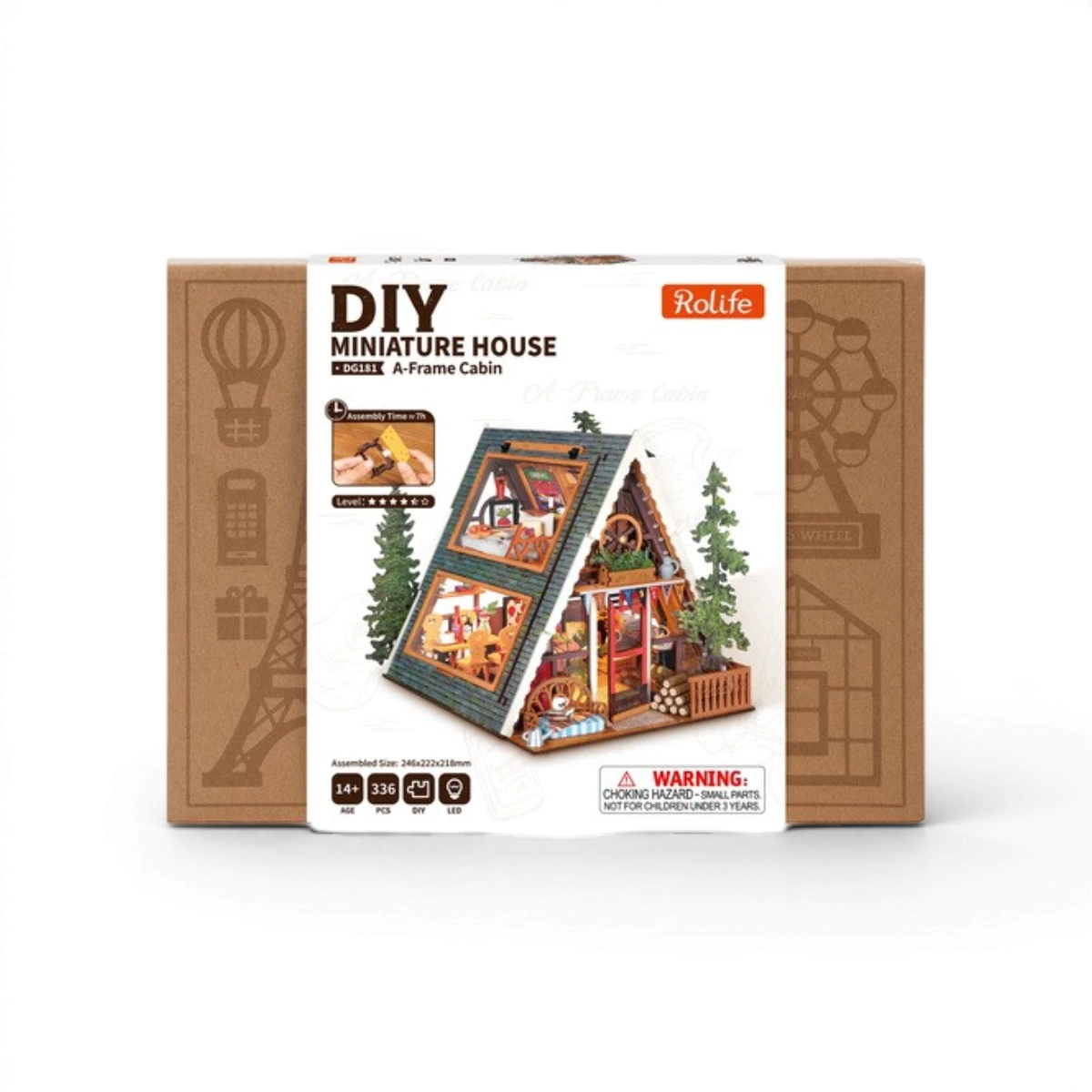 Maquette A-Frame Cabin – Chalet miniature DIY