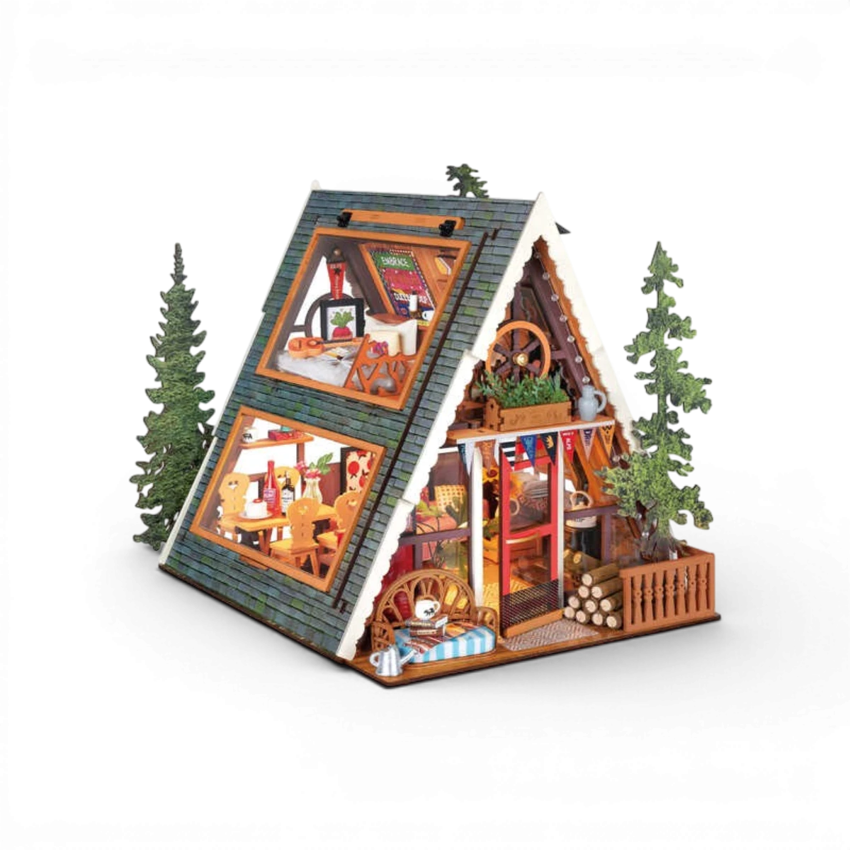 Maquette A-Frame Cabin – Chalet miniature DIY