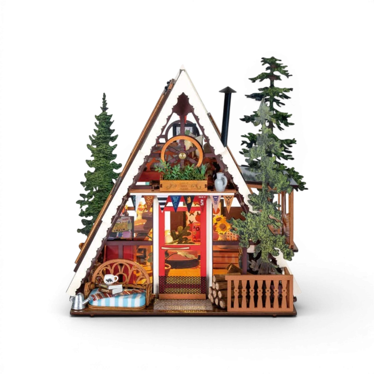 Maquette A-Frame Cabin – Chalet miniature DIY