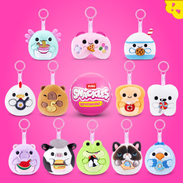 Mini peluche porte-clés Snackles 8cm (modèle aléatoire)