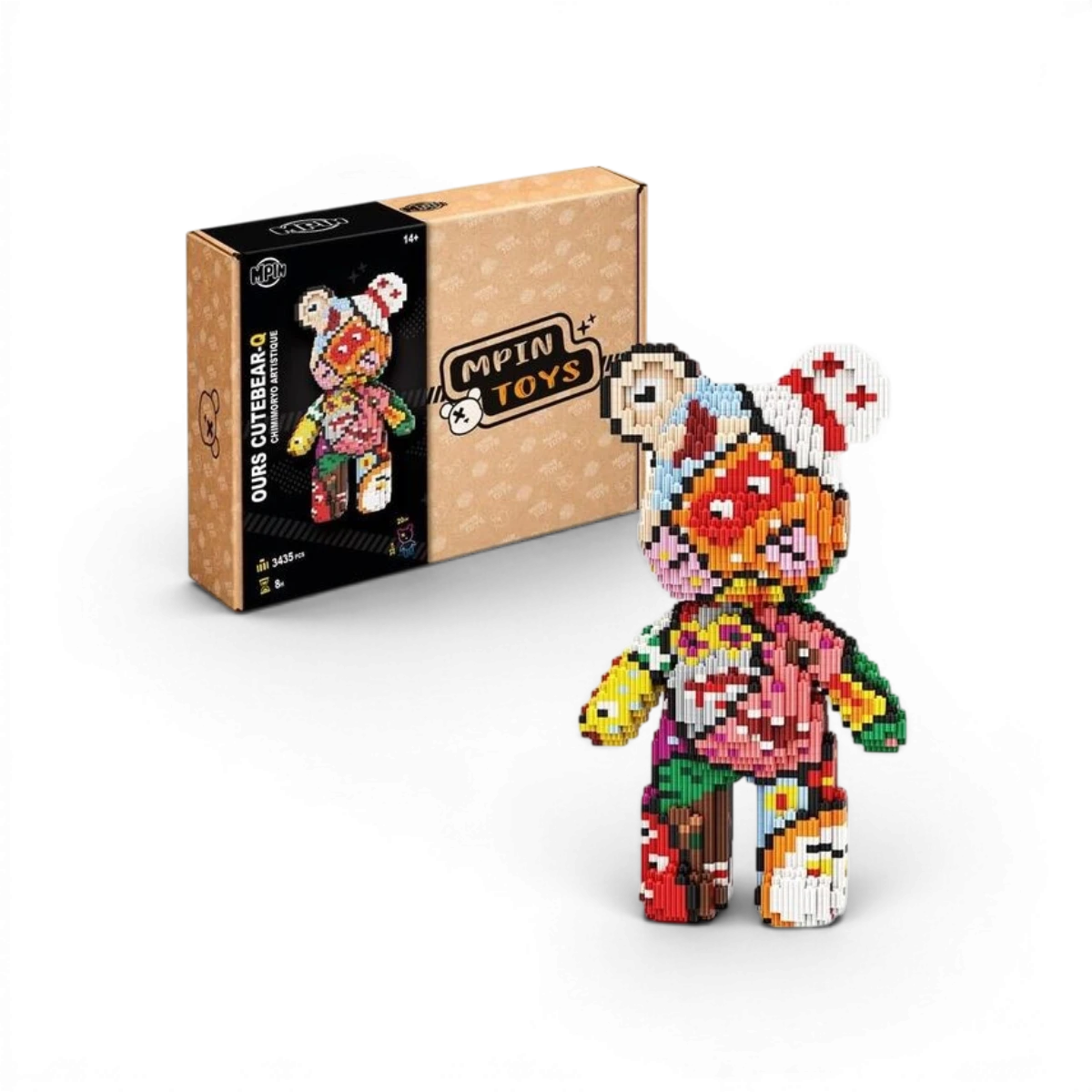 Maquette M Blocks - Ours Cutebear-Q Chimmoryo artistique (3435 pièces)