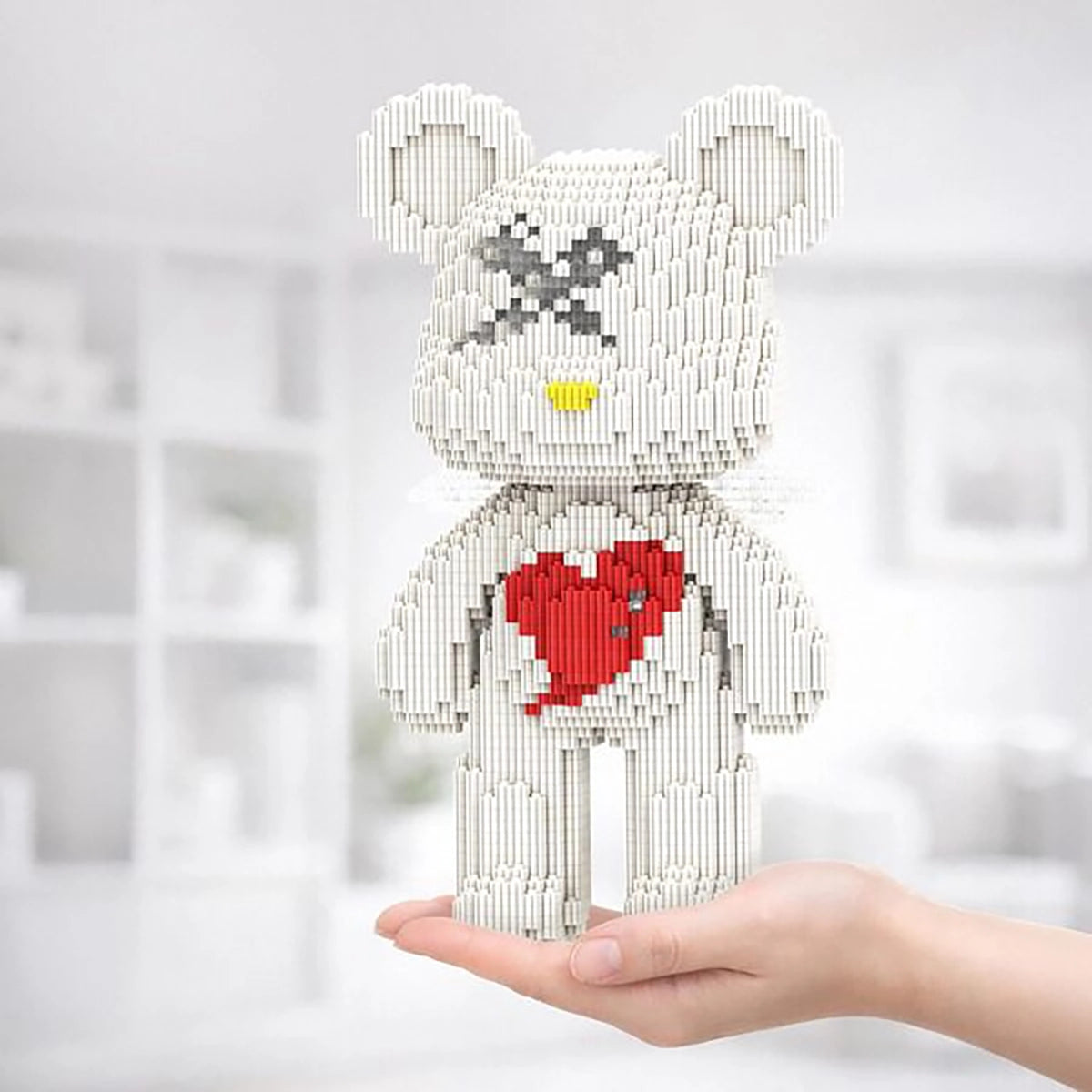 Maquette M Blocks - Ours Moli cœur blanc (3110 pièces)