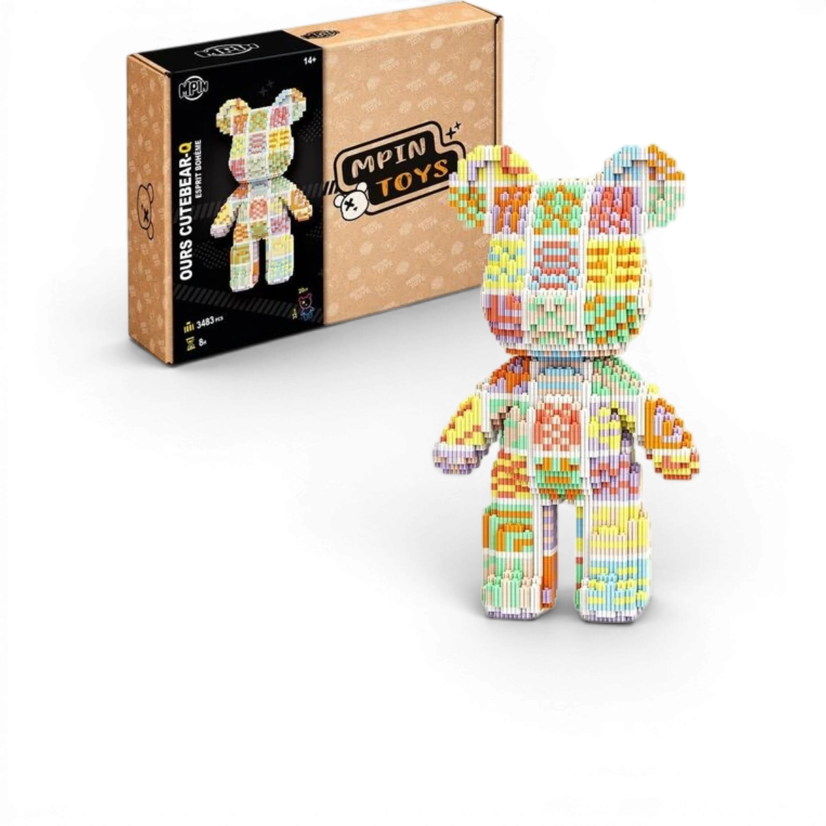 Maquette M Blocks - Ours Cutebear-Q Esprit bohème (3483 pièces)