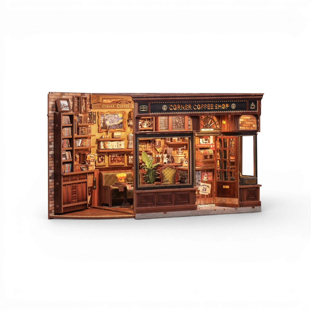 Kit DIY Book Nook - Corner Coffee Shop