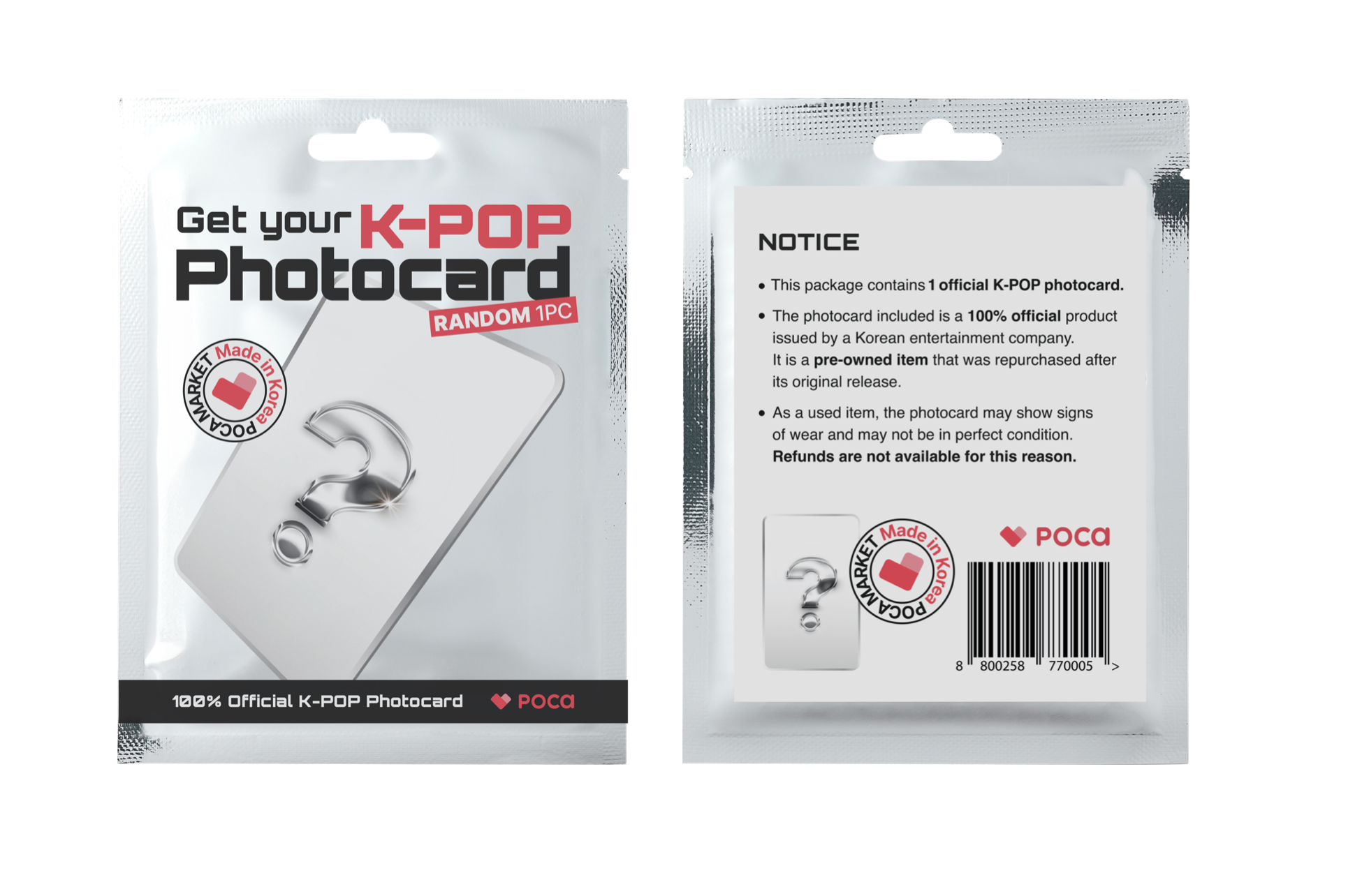 Cartes photos collector POCA KPOP SEVENTEEN