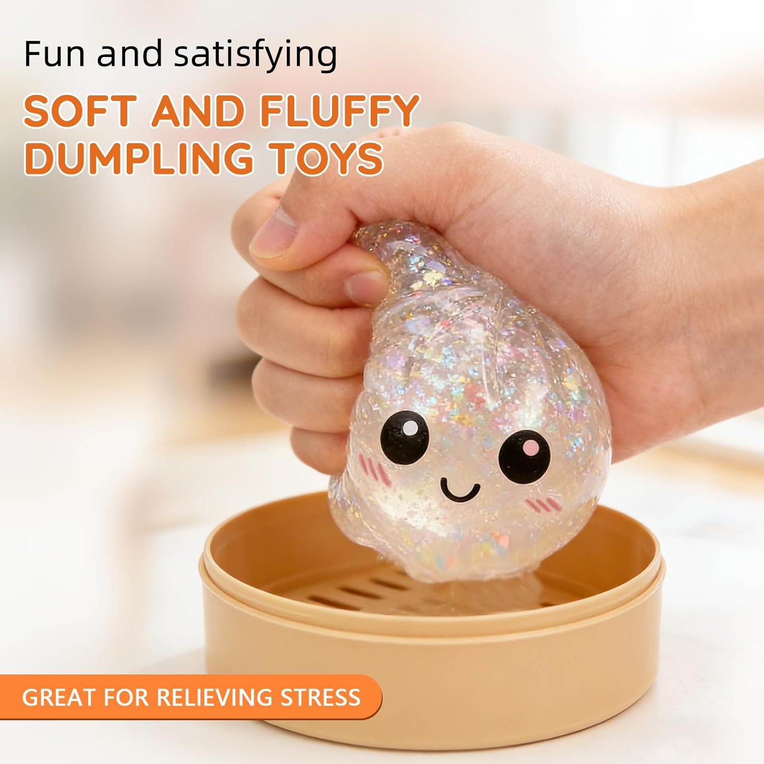 Peluche anti-stress Squishy dumplings (modèle aléatoire)