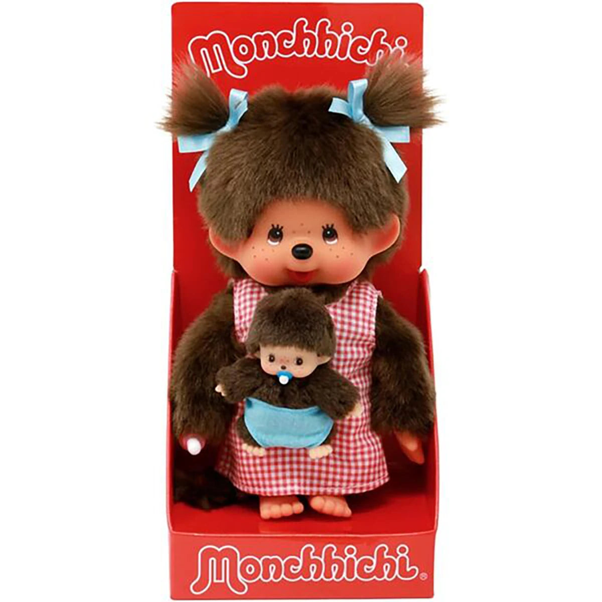 Peluche Monchhichi maman & bébé