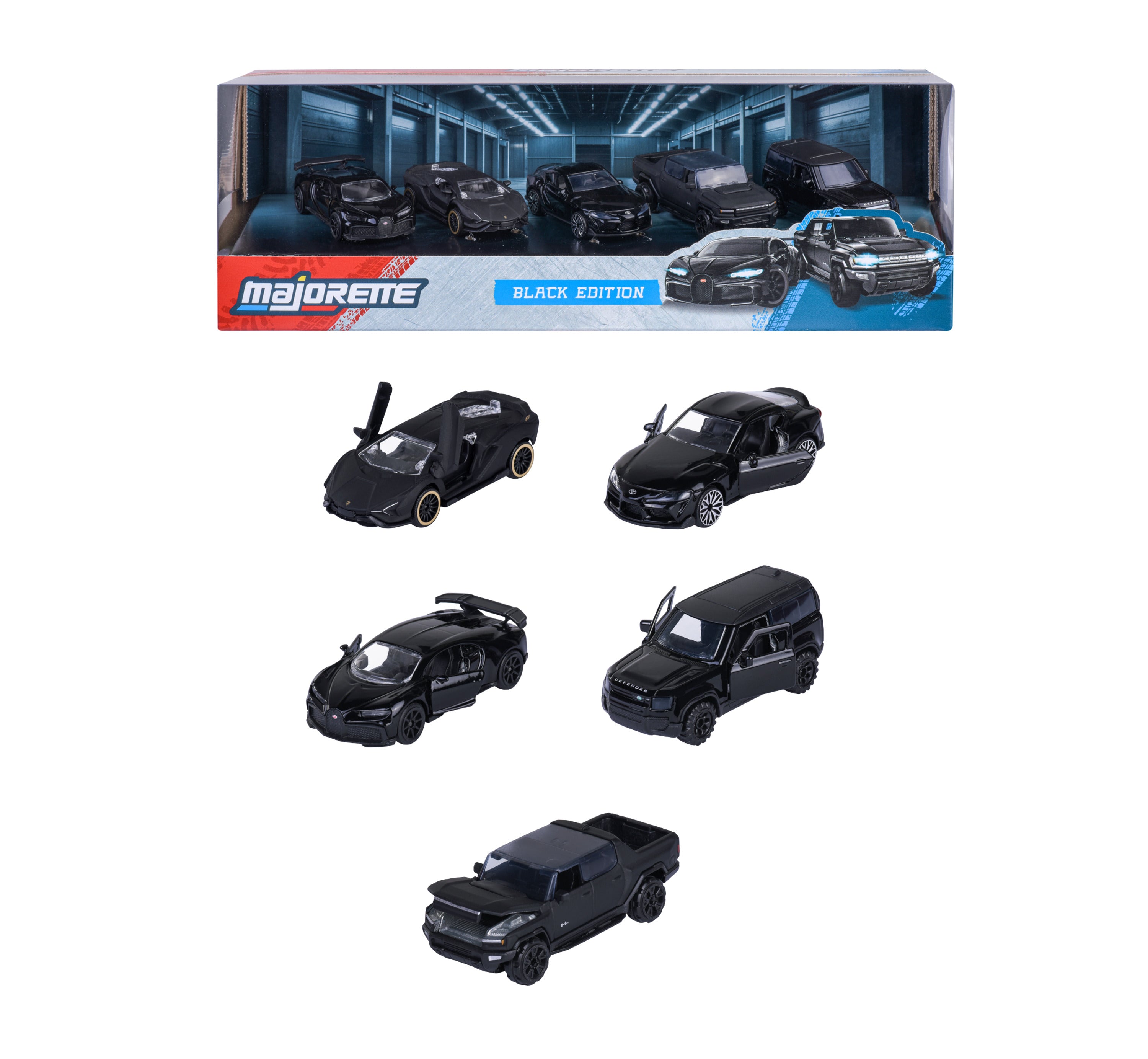 Coffret 5 voitures Black Edition 1:64 – Majorette