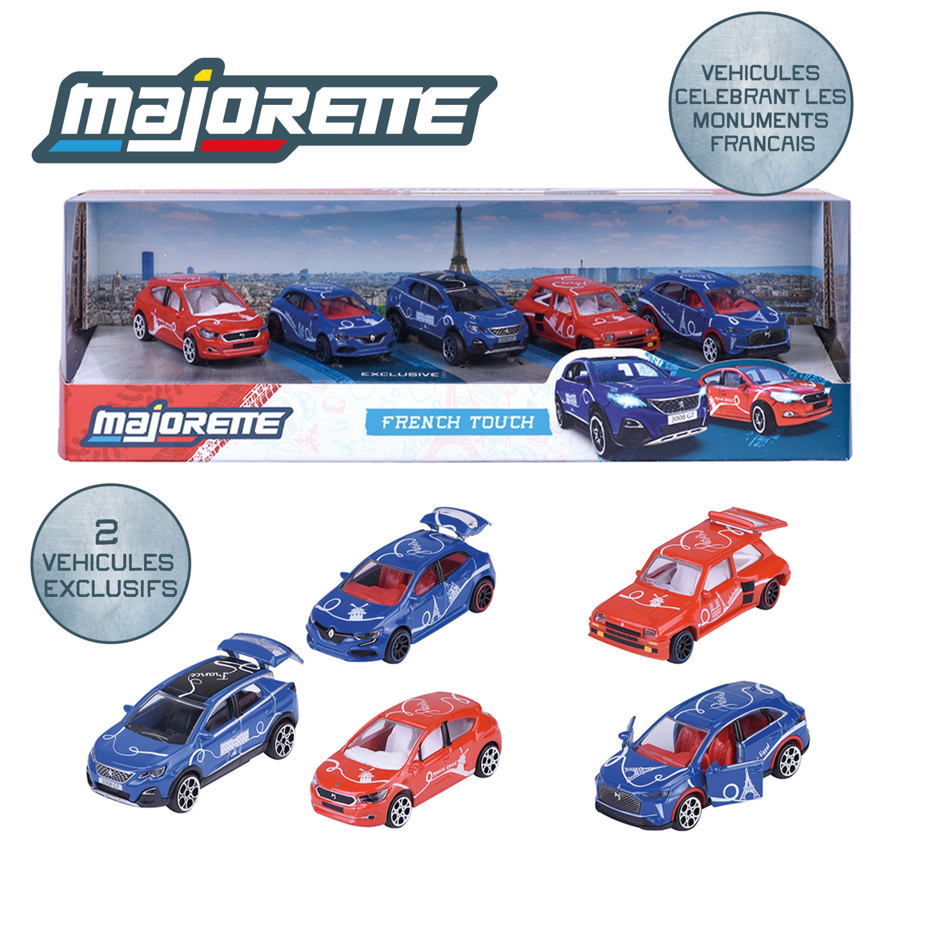 Coffret 5 voitures Frenchtouch 1:64 – Majorette