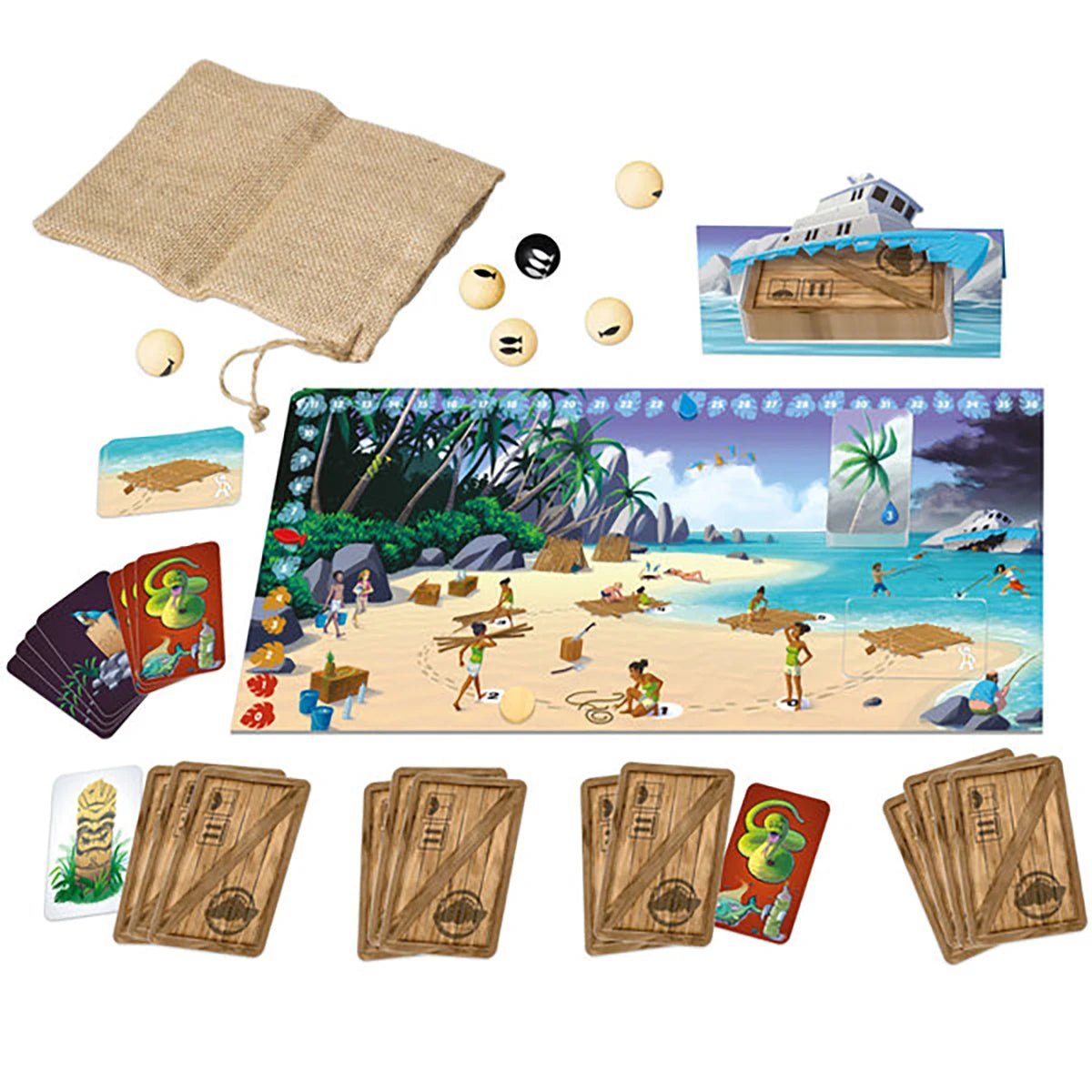 Galerapagos – Jeu d’ambiance survie et bluff