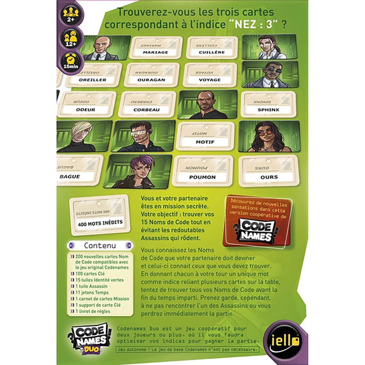 Codenames Duo – Jeu coopératif déduction