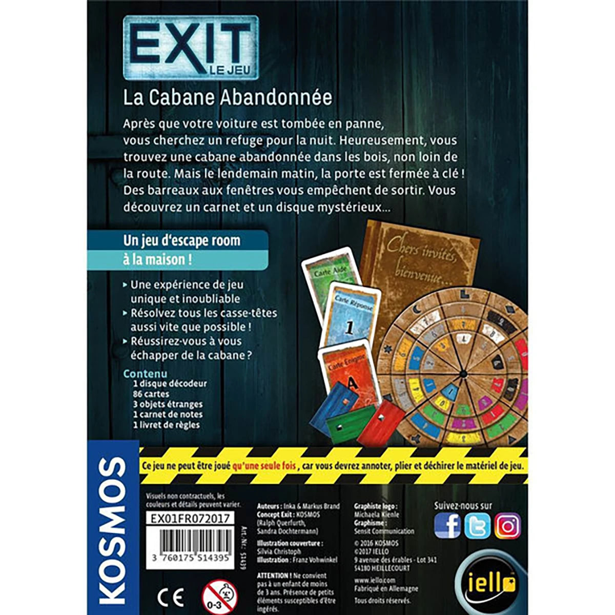 Exit La Cabane Abandonnée – Jeu d’enquête suspense et escape game