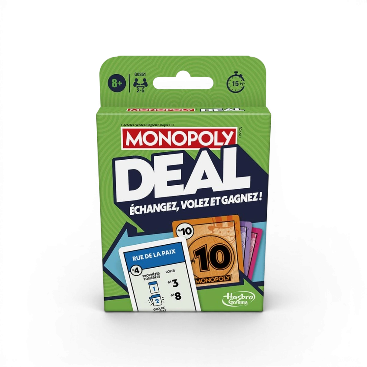 Monopoly Deal – Jeu de cartes stratégie et hasard