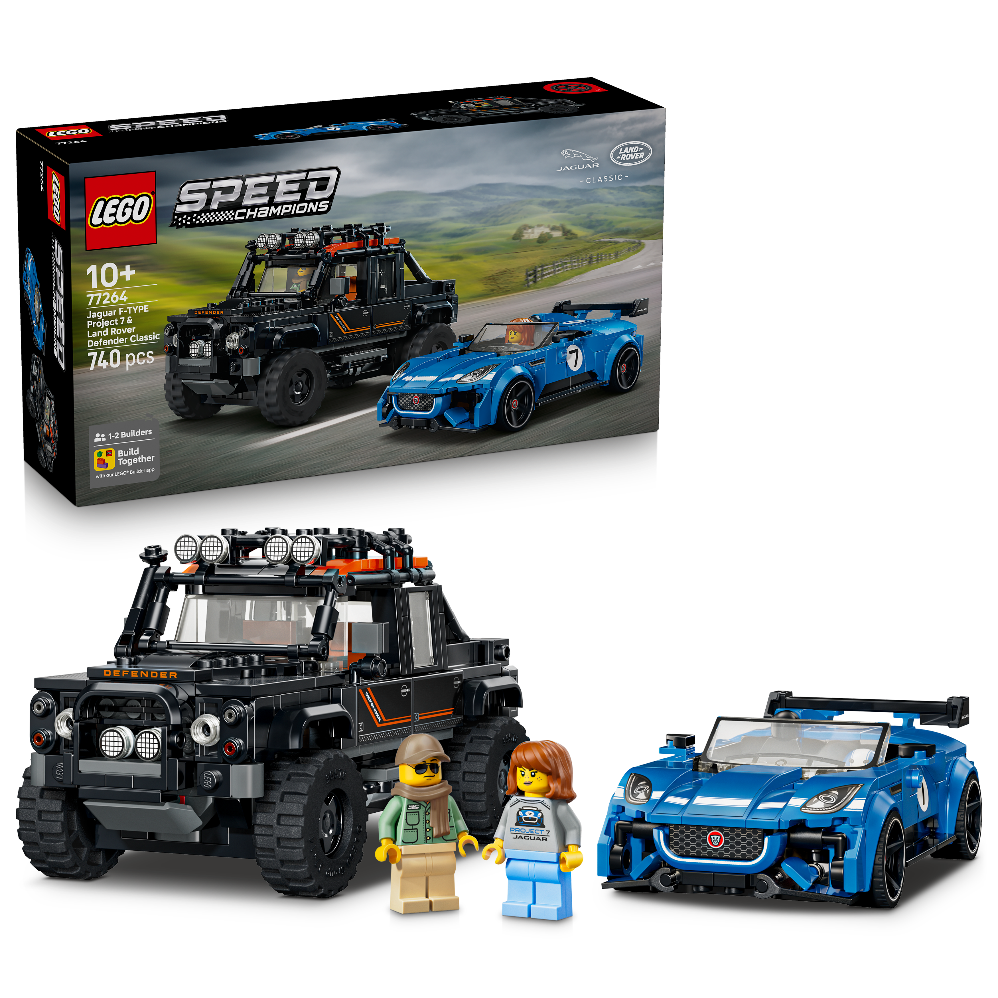 77264 - LEGO® Speed Champions - La Jaguar Project 7 et le Land Rover Defender