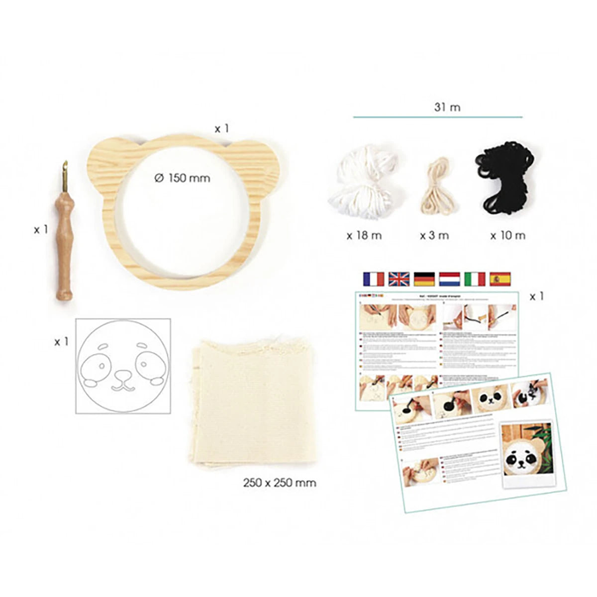 Panda – Kit DIY punch needle