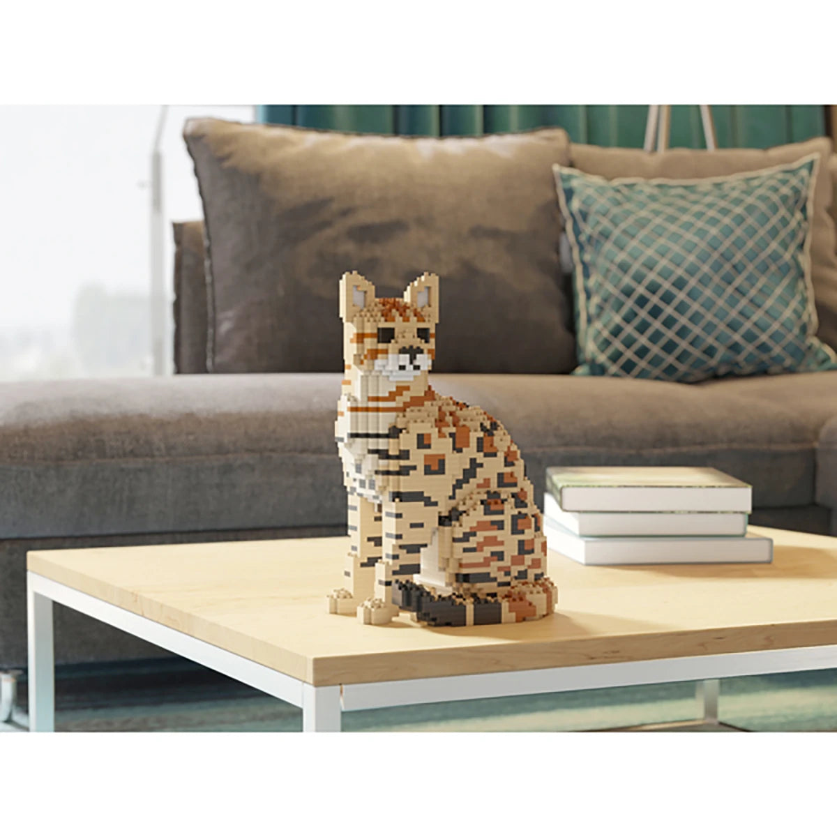 Chat Bengal Brun 4 en 1 37 cm – Jeu de construction – JEKCA
