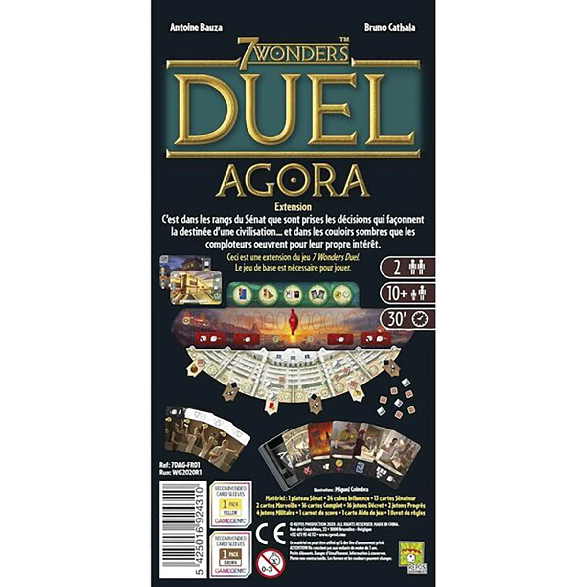 7 Wonders Duel Agora – Extension stratégie et politique