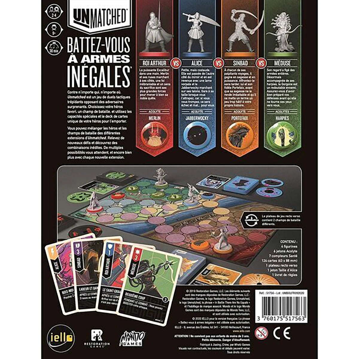 Unmatched Combat de Légendes – Jeu d’affrontement stratégie