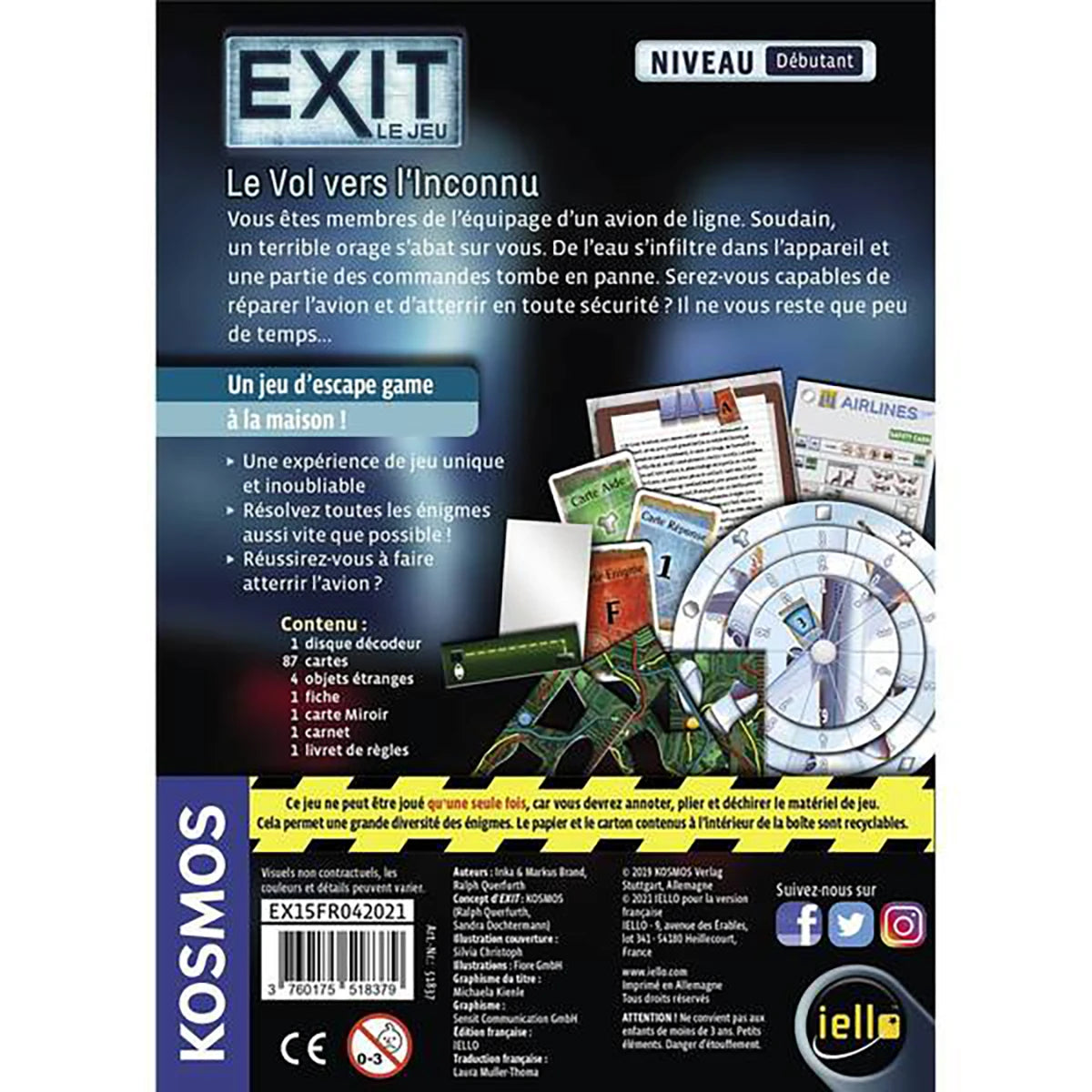 EXIT Vol vers l’Inconnu – Jeu d’énigmes et coopération