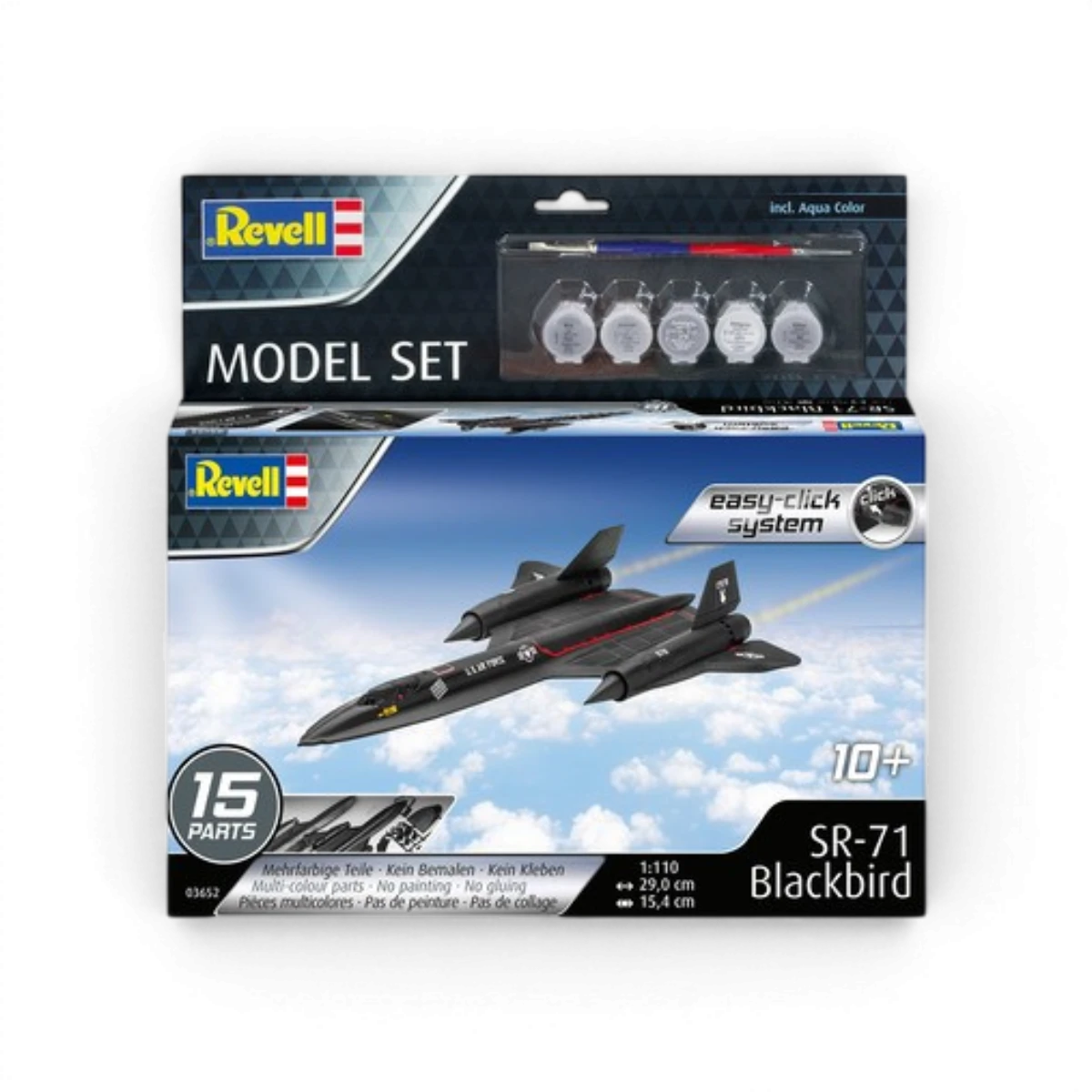 Maquette SR71 Blackbird Easy Click (15 pièces)