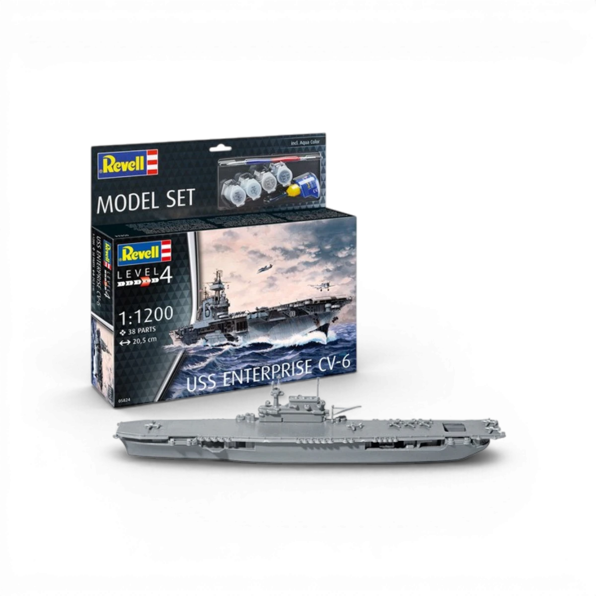 Maquette USS Enterprise CV-6 (1/1200 – 38 pièces)