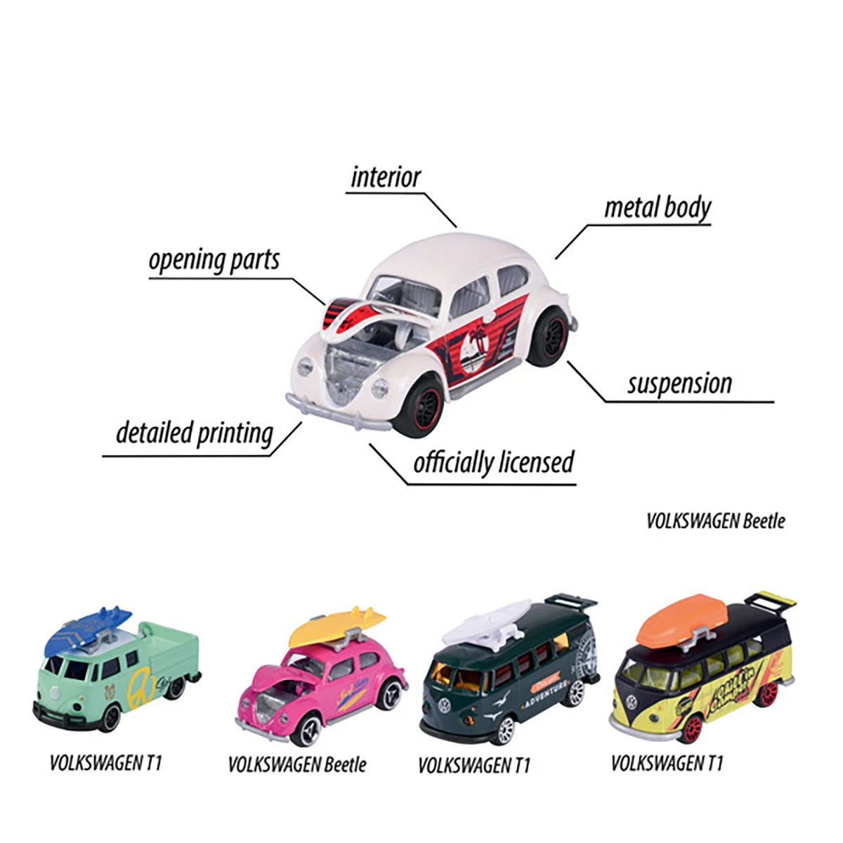 Coffret 5 voitures Volkswagen 1:64 – Majorette