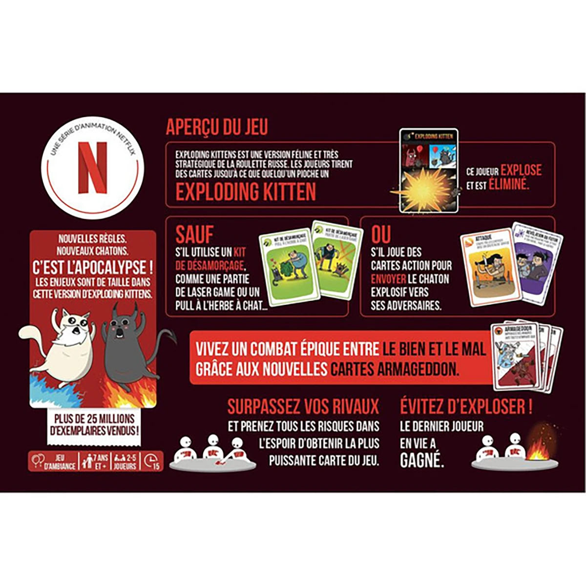 Exploding Kittens Bien vs Mal – Jeu de cartes bluff et humour