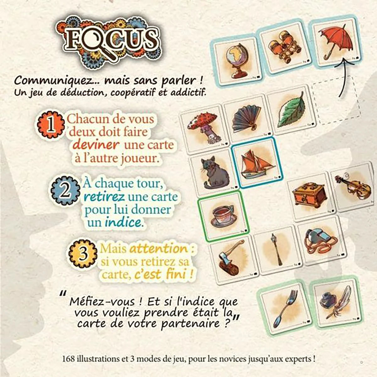 Focus – Jeu coopératif déduction et communication