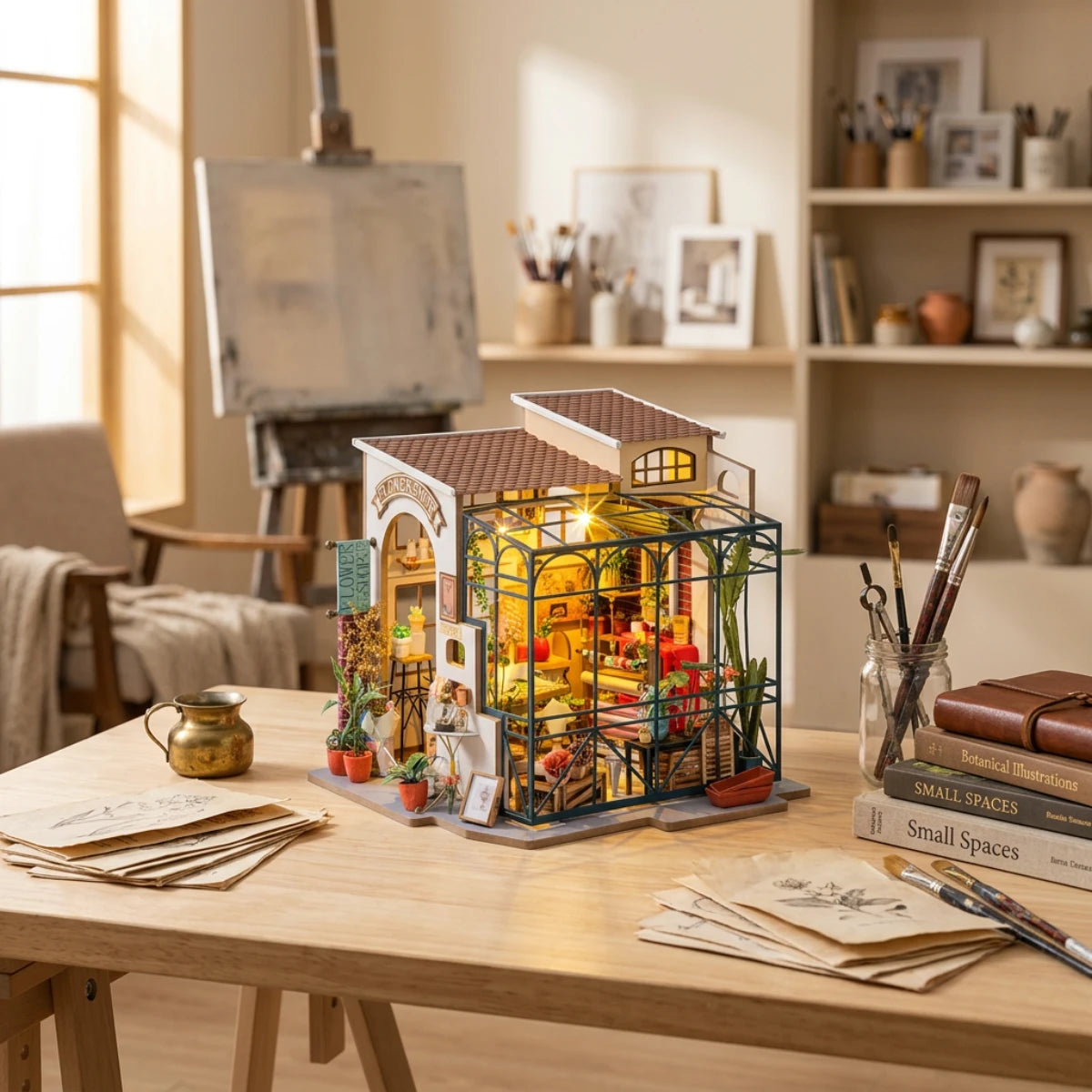Le Magasin de Fleurs d’Émilie (258 pièces) – Maquette diorama