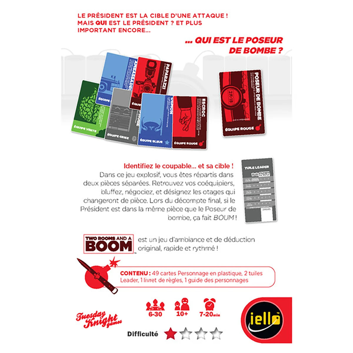Two Rooms and a Boom – Jeu de cartes bluff en équipe