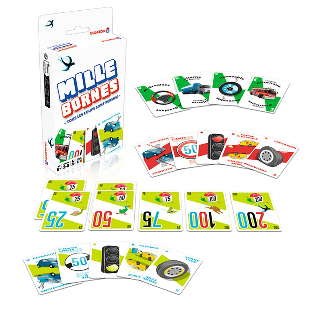 Mille Bornes – Jeu de cartes traditionnel stratégie et hasard