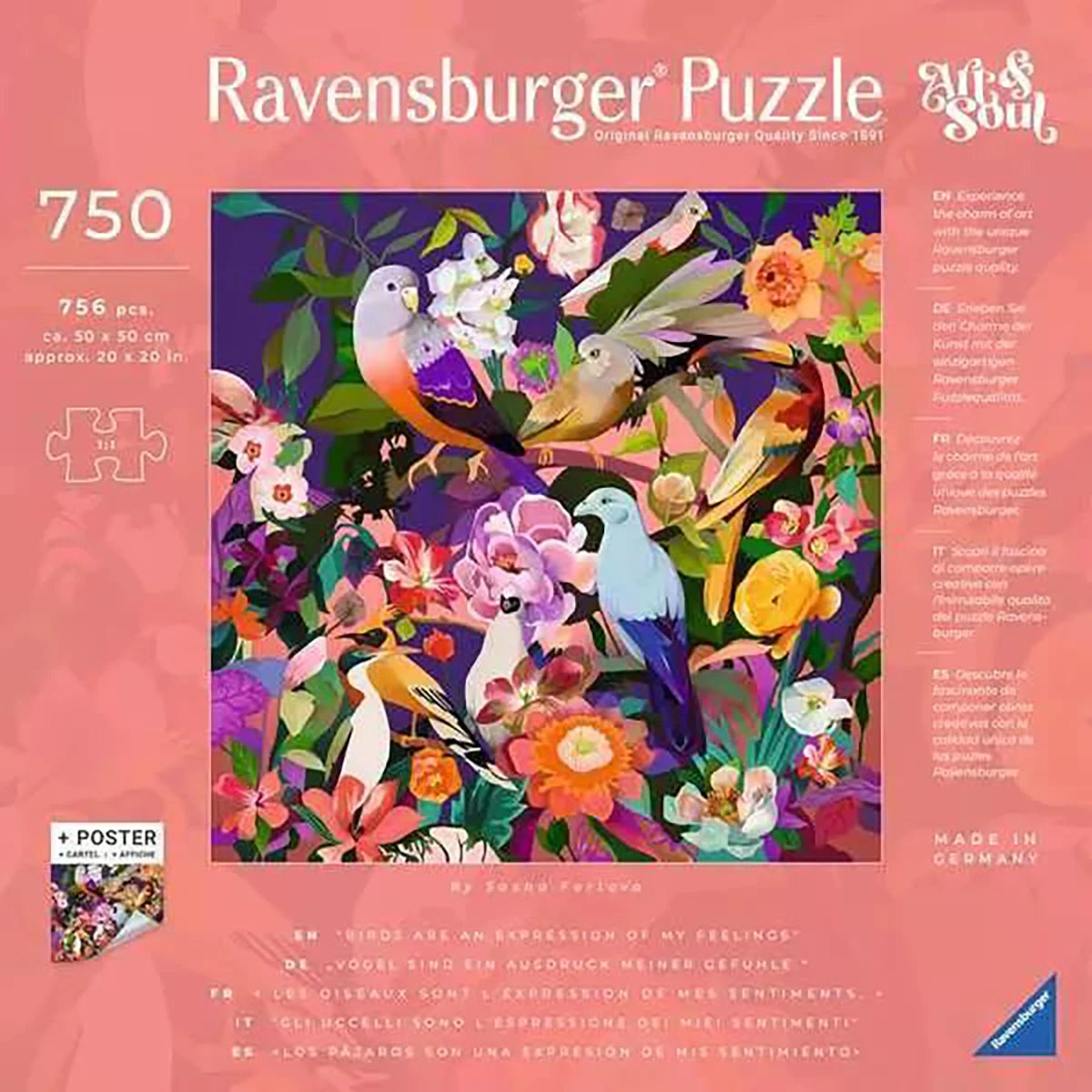 Puzzle oiseaux 750 pièces – Ravensburger